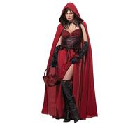 Costume De Sexy Cape Rouge Foncé Pour Adulte