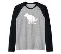 Costume de silhouette de chien amusant pour les amoureux des chiens Manche Raglan