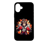 Costume de Singe d'arts Martiaux Cool en colère, Singe, Primate, Muai Thai Coque pour iPhone 16 Plus