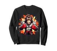 Costume de Singe d'arts Martiaux Cool en colère, Singe, Primate, Muai Thai Sweatshirt