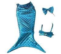 Costume de sirène de Chat pour Animal Compagnie 2, 5 à 6 kg, Adorable Bikini Mignon avec Bande élastique, Queue Douce pour Chats, Chiens, décoration fête, Accessoires Photo Amusants, Bleu