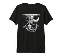 Costume de sirène Squelette Gothique Effrayant pour Halloween T-Shirt Haut de Gamme