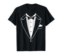Costume de Smoking pour Adulte, Homme, Femme, Enfant avec nœud Papillon T-Shirt