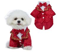 Costume de smoking pour chien et chat - Tenue de mariage pour animal domestique - Fête d'anniversaire - Costume formel - Vêtement de prince pour chien de petite et moyenne taille _XL (Style 12)