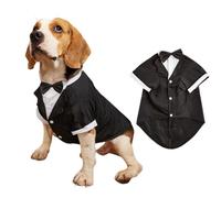 Costume de smoking pour petit chien avec trou de traction, vêtement de fête de mariage, costume de festival pour animaux de compagnie, vêtements formels pour prince et gentleman pour chiens de petite