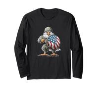 Costume de Soldat Aigle avec Bouclier américain et Casque Manche Longue
