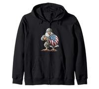 Costume de Soldat Aigle avec Bouclier américain et Casque Sweat à Capuche