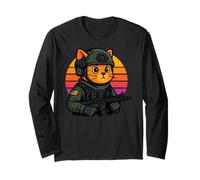 Costume de Soldat de l'armée Chat rétro Vintage Papa garçons Enfants Manche Longue