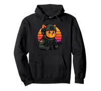Costume de Soldat de l'armée Chat rétro Vintage Papa garçons Enfants Sweat à Capuche