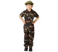 Costume De Soldat Pour Enfants Armée Militaire Commando Déguisement Pour Enfants