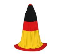 Costume de sorcière avec drapeau allemand pour Halloween, costume de renaissance, robe de costumade, cape