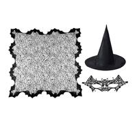 Costume de sorcière, cape de chauve-souris en toile d'araignée - Accessoires de cosplay pour vacances, Halloween, tenue pour adultes, festival, rassemblement quotidien, voyage, bal masqué en plein air