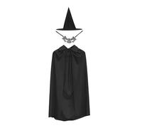 Costume de sorcière chapeau de sorcière avec yeux en dentelle pour bal | Accessoires de costume comprenant une cape de sorcière et un chapeau de sorcière pour femme adulte Halloween Cosplay