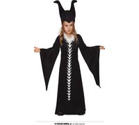 Costume de sorcière corbeau pour fille Costume de Halllowekeren noir et blanc
