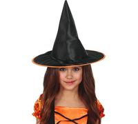 Costume de sorcière Halloween Chapeau magique Magie mystique Noir Dentelle Chapeau de sorcière Carnaval Fête Accessoires, Couleur : Noir
