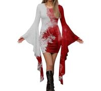 Costume de sorcière médiévale gothique à manches chauve-souris pour femme - Costume de mercredi de la famille Addams pour adulte - Costume vintage d'Halloween et de reine - Tenue de cosplay Y2K pour
