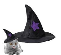 Costume de sorcière pour chat violet, violet - Costume créatif amusant pour petits chiens, oreilles de chat - Costume de sorcière violet - Costume de sorcière pour chat - Costume de sorcière pour