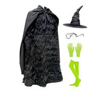 Costume de sorcière pour filles, noir, respirant, pour Halloween, 5 à 12 ans, costume pour drame, fête, défi de, événement cosplay, Halloween, vêtement, fête de vacances amusante