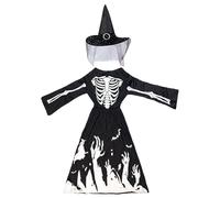 Costume de sorcière pour Halloween, respirant, confortable, tenue de fête | Costume de sorcière pour enfant avec chapeau et pour fille pour camarades de classe, sœurs et filles, maison hantée, cosplay