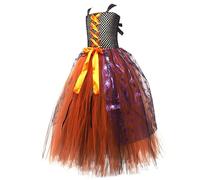 Costume de sorcière pour les filles - costume de sorcières de conte de fées, tenue de sorcière ensemble avec chapeau et balai pour filles, | Robe d'Halloween classique pour les fêtes de cospla