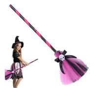 Costume de sorcière pour tout-petit - Accessoires de conte de fées d'Halloween Déguisement de sorcière fantaisie | Sorcier Cosplay chapeau de balai pour adolescentes pour jeu de rôle, fête co
