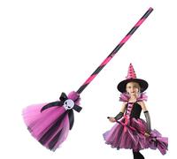 Costume de sorcière pour tout-petits | Costume de sorcière de conte pour filles - Jeu de rôle, fête à thème, chapeau de balai, pour la maison, l'école, la scène