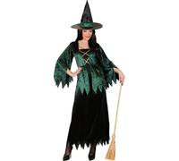 Costume de sorcière taille S vert/noir, long