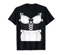 Costume de Soubrette Classique d'halloween avec nœud Gothique T-Shirt