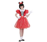 Costume de souris Minnie Mouse déguisement pour enfant 128 cm 6-8 ans Tenue de souris Minnie costume de souris robe déguisement d'animal pour petite fille souriceau pois costume de carnaval pour enfant fillette