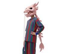 Costume de squelette de dinosaure en peluche - Couvre-chef 3D crâne vertébral - Tenue portable réaliste - Combinaison en os fossile préhistorique - Body animal rembourré doux - Pour et adultes