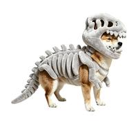 Costume de squelette de dinosaure en peluche pour animal de compagnie