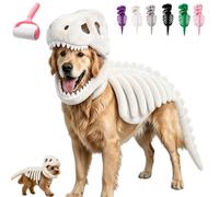 Costume de squelette de dinosaure pour chiens et chats, tenue d'Halloween pour animaux de compagnie de petite et moyenne taille, idée de déguisement amusante et créative pour animal de compagnie