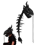 Costume de squelette de dinosaure pour - Coiffure respirante pour Cosplay - Portable pour avec squelette de dinosaure en peluche | pour la fête d'Halloween, la danse, le théâtre