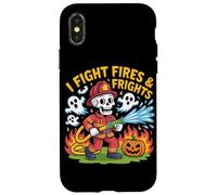 Costume de Squelette de Pompier Amusant I Fires and Frights Coque pour iPhone X/XS