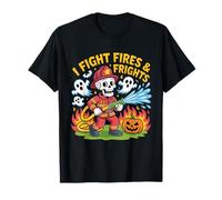 Costume de Squelette de Pompier Amusant I Fires and Frights T-Shirt