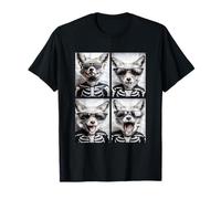 Costume de Squelette de Renard avec Lunettes de Soleil pour Halloween T-Shirt