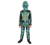 Costume De Squelette Tech Luminescent Pour Enfants Gamer Pour Halloween