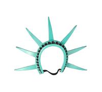 Costume de statue de déesses - Couronne de torche patriotique, bandeau en mousse PU, accessoire léger pour casque , taille moyenne, ensemble de défilé du 4 juillet | Événement scolaire de cospl