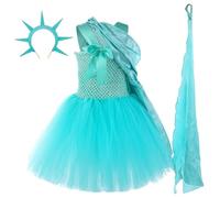 Costume de statue de la liberté féminine - robe cosplay avec bandeau, tissu à haute essoration | Patriotic Halloween Outfit, Independence Day Tutu pour les fêtes, Prop de scène et accessoires pour