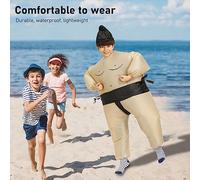 Costume de Sumo Gonflable Résistant à l'Eau Léger et Réutilisable Déguisement Amusant pour Fêtes et Événements en Polyester 210T (Enfants (pour 120-140 cm))