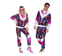 Widmann – Costume de survêtement disco néon – Années 80 – Blanc – Polyester – XXL