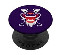 Costume de tête de Dragon Nouvel an Chinois du Dragon 2024 PopSockets PopGrip Adhésif