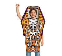 Costume de tête de mort drôle - Flanelle polaire ultra douce - Coupe ample | Tenues de cercueil de vampire d'Halloween drôles pour femmes, hommes, enfants, accessoires de cosplay, spectacle, danse