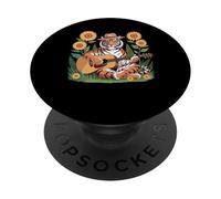 Costume de Tigre Rock Star Rock and Roll Tigre imprimé Tigre PopSockets PopGrip Adhésif