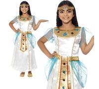 Costume De Toge Égyptienne Cléopâtre Deluxe Pour Enfant Nouveau