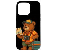 Costume de touriste avec Carte pour Les Amateurs de Voyages en Ville Coque pour iPhone 15 Pro Max