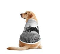 Costume de tracteur agricole pour chien imprimé tranquil, vêtements amusants pour animaux de compagnie, lavable en machine, gilet pour chiens de taille moyenne et grande