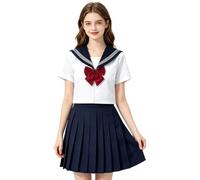 Costume de uniforme scolaire, costume traditionnel avec nœud papillon, uniforme de japonais pour filles, pour théâtre, cosplay, événement, fête, , jeunes étudiants