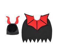 Costume De Vampire De Chien | Vampire Cloak Drôle Chien | CROAKS DE Part Pet | Cat Vampires Cloak and Hat, Tenue De Sorcier pour Petit De Chiens Moyens, Costumes D' pour Animaux De Comp