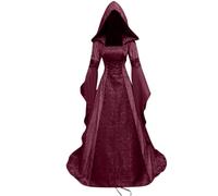 Costume de vampire d'Halloween pour femme - Robe gothique médiévale - Robe de princesse - Dia insolite - Los Muertos - Sorcière Viking - Grandes femmes - Diable - Zombie - Mariée - Cosplay - Sorcière